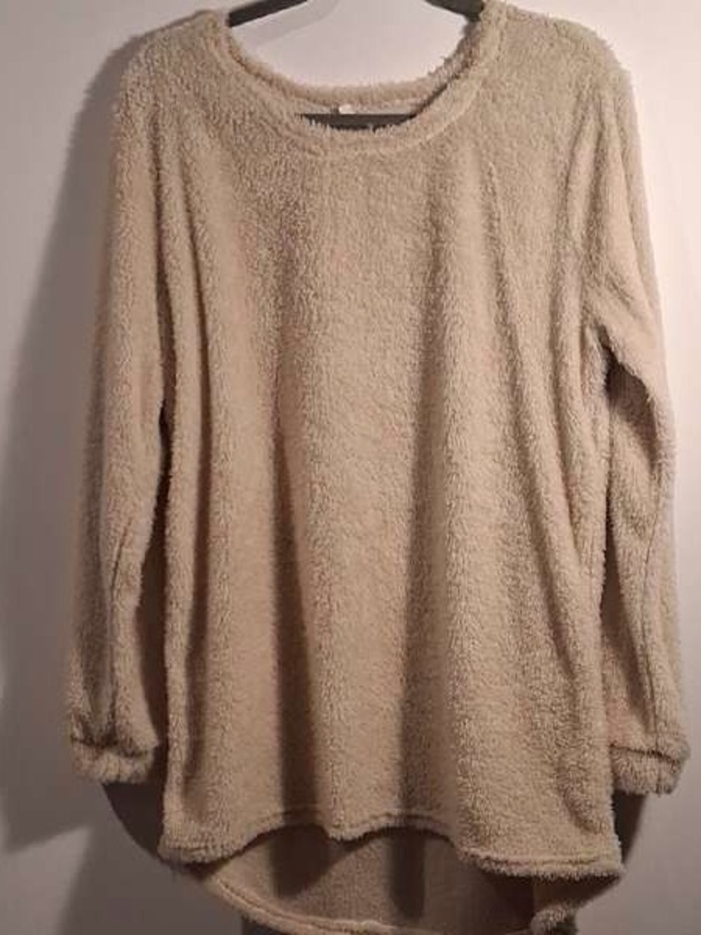 Cozy Women's Cream Plush Fleece Sweater